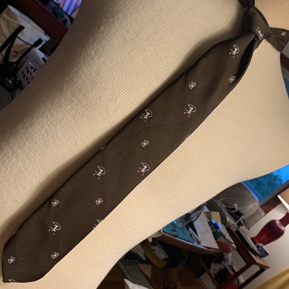 RETRO VINTAGE 70’s EMBROIDERED BASEBALL MAJOR LEAGUE NECKTIE - Picture 5 of 11